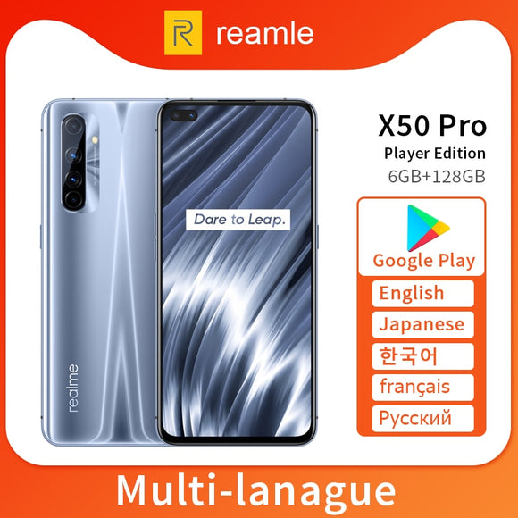 realme X50 Pro X50 5G 6GB 128GB 6.44 90Hz SuperAmoled Screen Moblie Phone Snapdragon 865 Cellphone 65W Superdart Charge