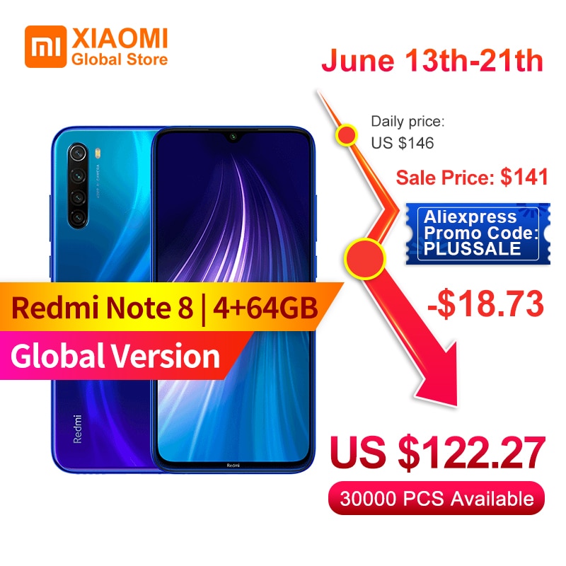 Global Version Xiaomi Redmi Note 4GB RAM 64GB ROM Mobile Phone Octa